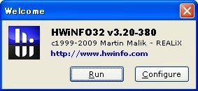 ハードウェア情報調査ツール「HWiNFO32」